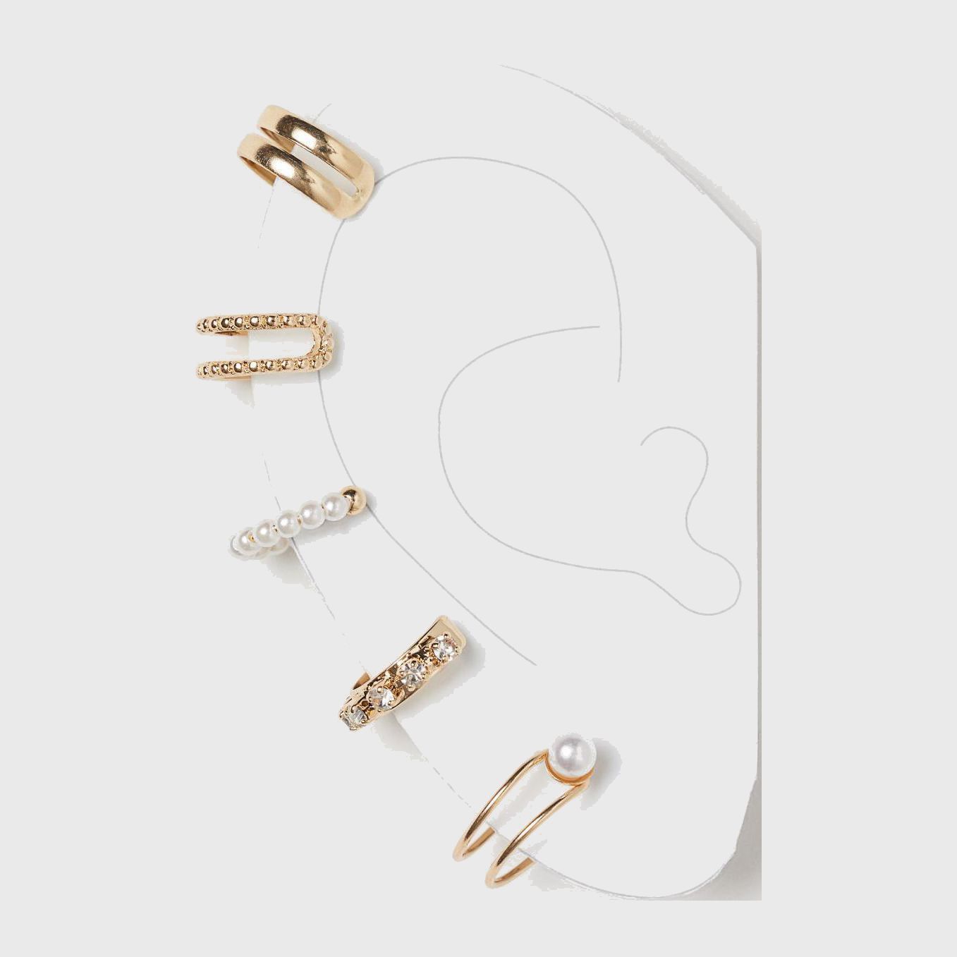 

Серьги H&M 897423sm 5 шт Золотистые