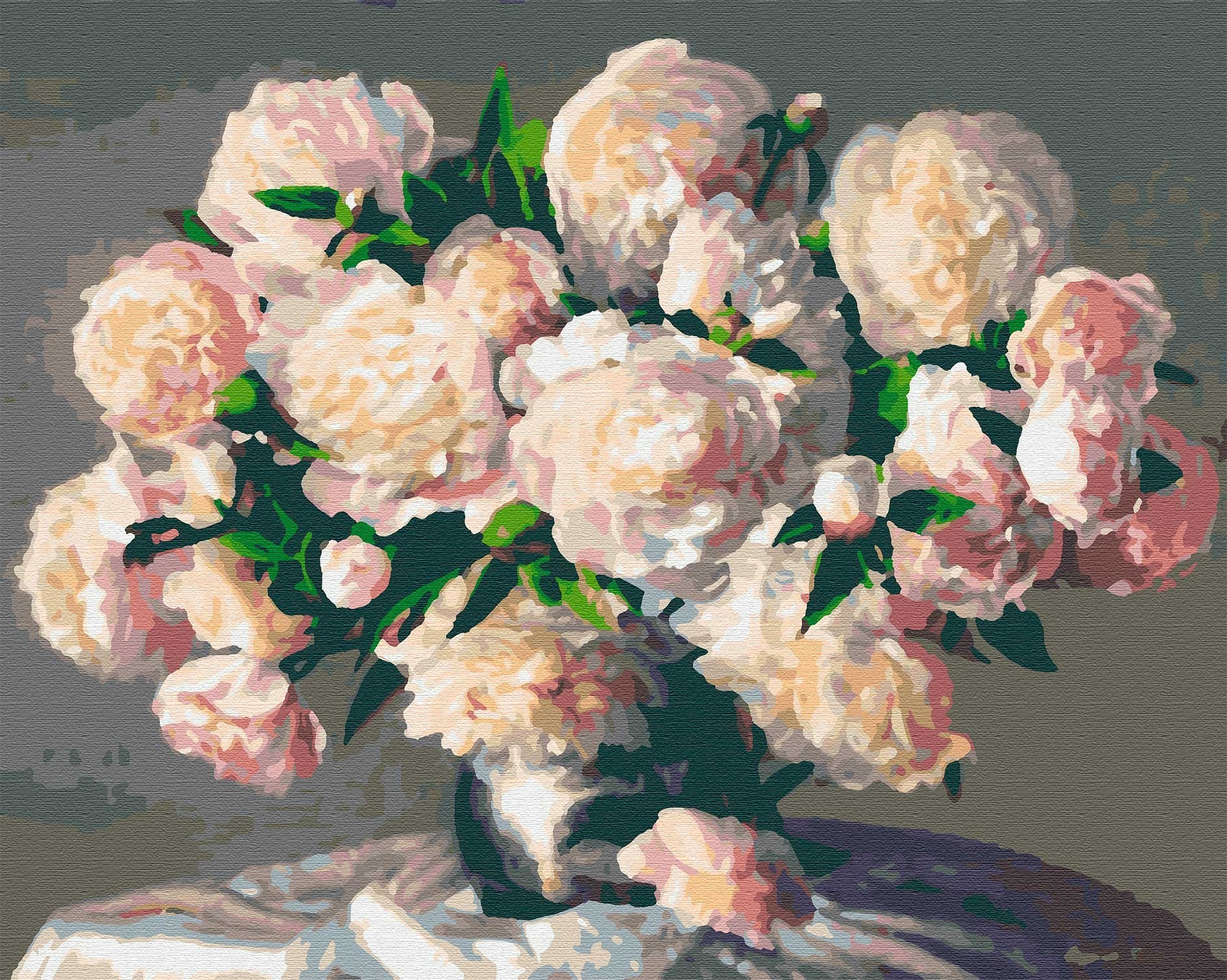 

Картина по номерам 40×50 см. Riviera Blanca , Розкішні півонії