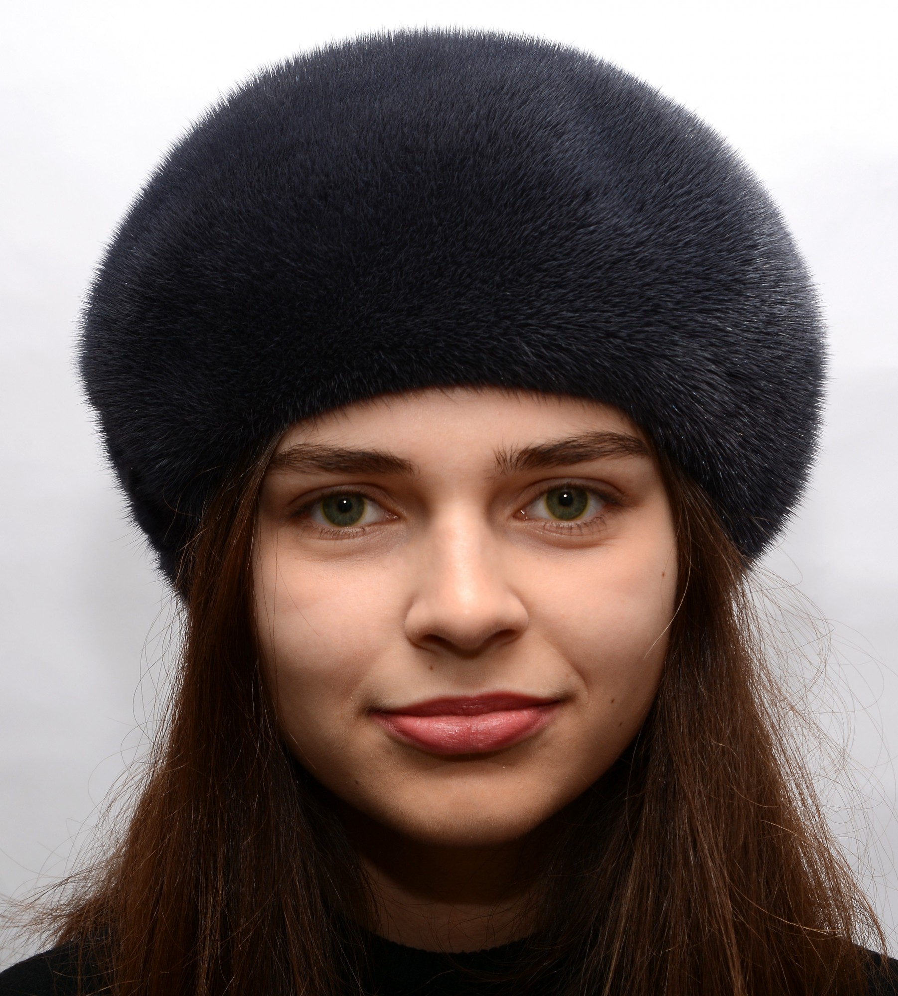 

Женский норковый берет Меховой Стиль Классический 54/60 Баклажан (024/G)