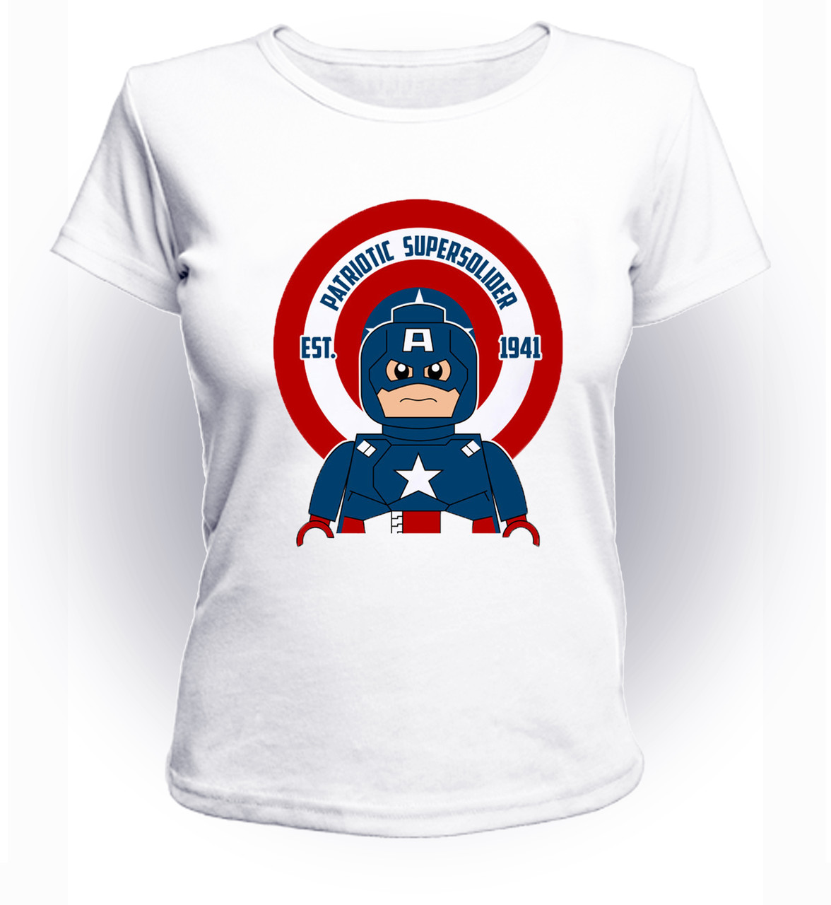 

Футболка GeekLand Капитан Америка Captain America lego-man CA.01.083 (FU21CA.01.083/girl-116)