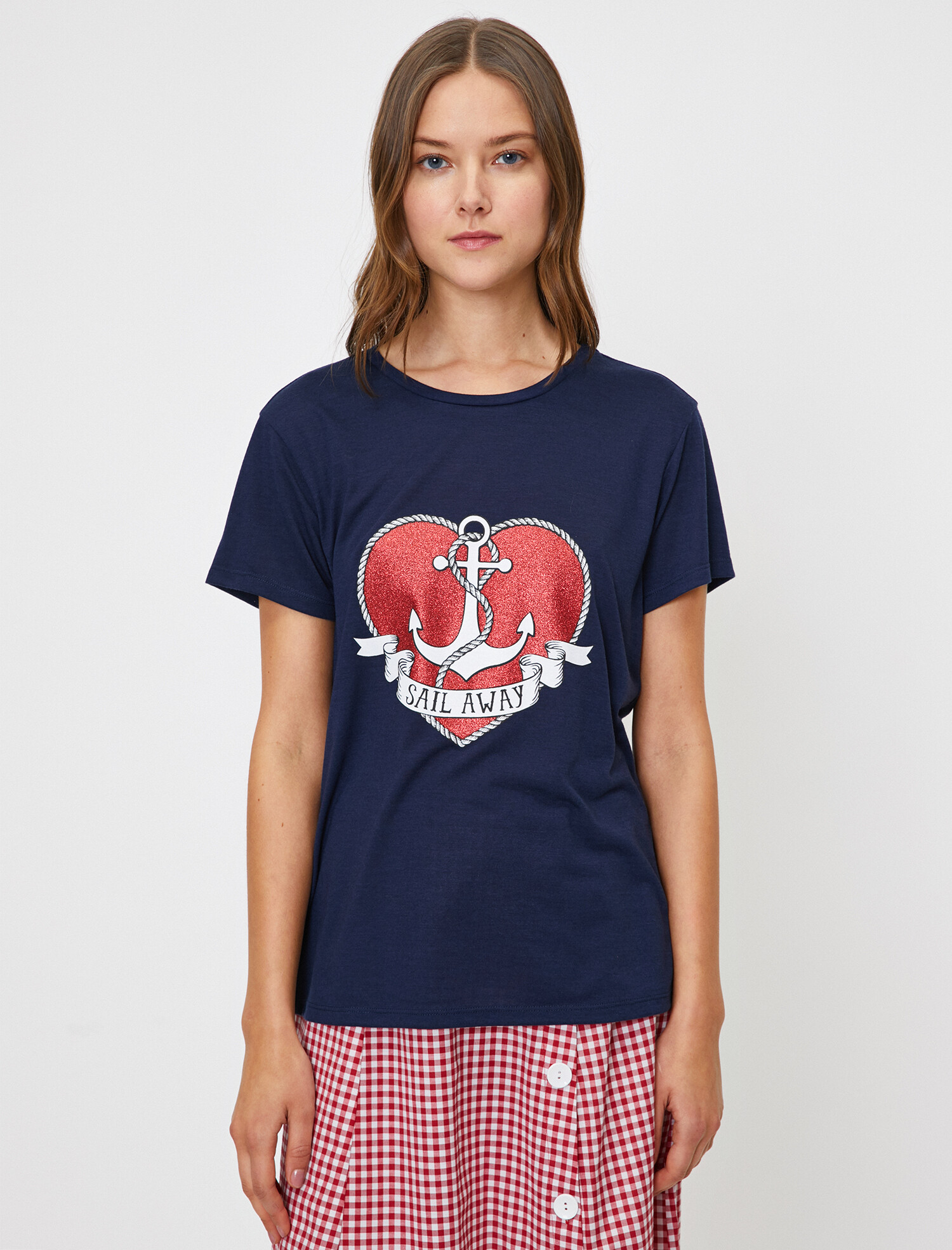 

Футболка Koton 0KAK13083EK-NA1  Navy, Футболка Koton 0KAK13083EK-NA1 S Navy