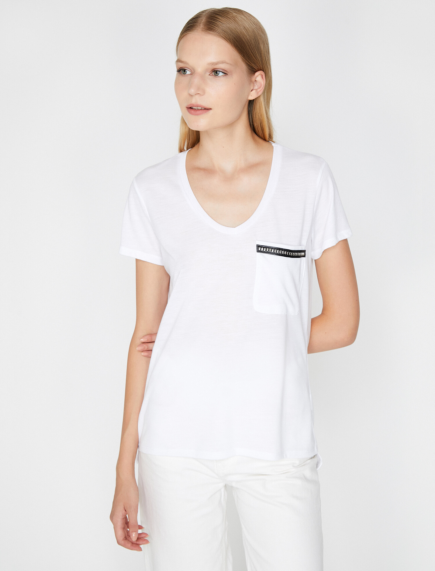 

Футболка Koton 0KAK13201EK-001  Off White, Футболка Koton 0KAK13201EK-001 L Off White