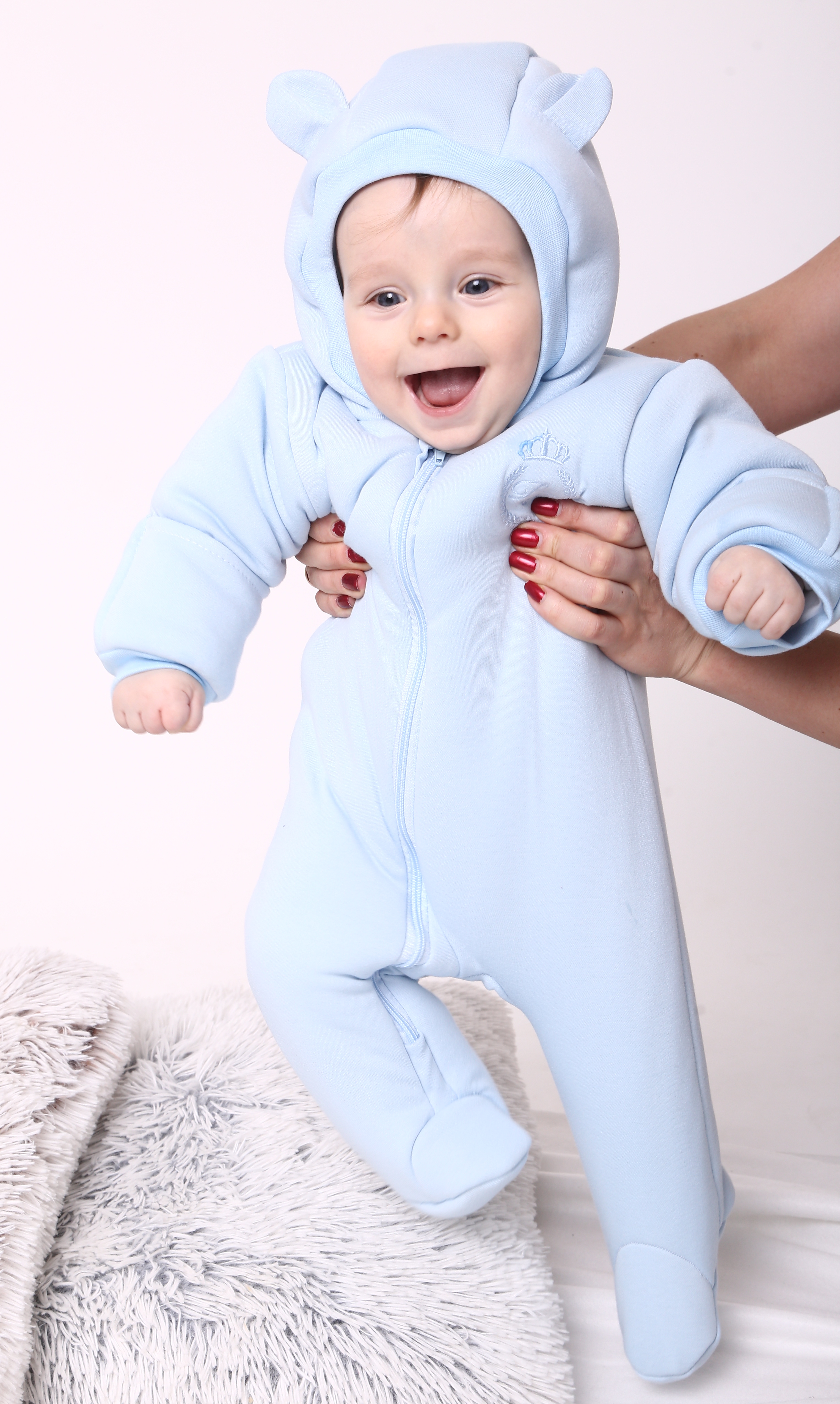

Демисезонный комбинезон BabyVa голубой 62 р