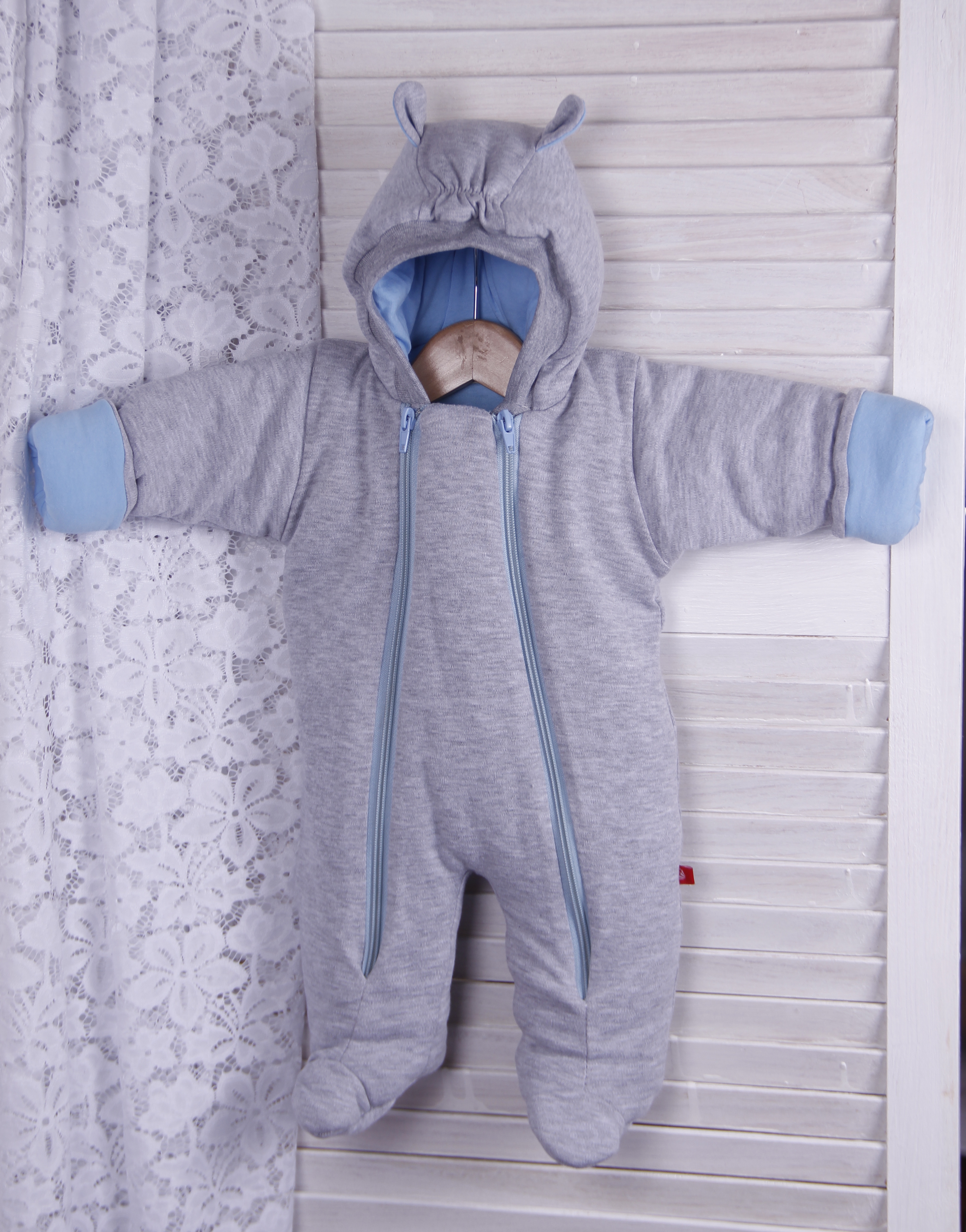 

Демисезонный комбинезон BabyVa Мини 68 р голубой