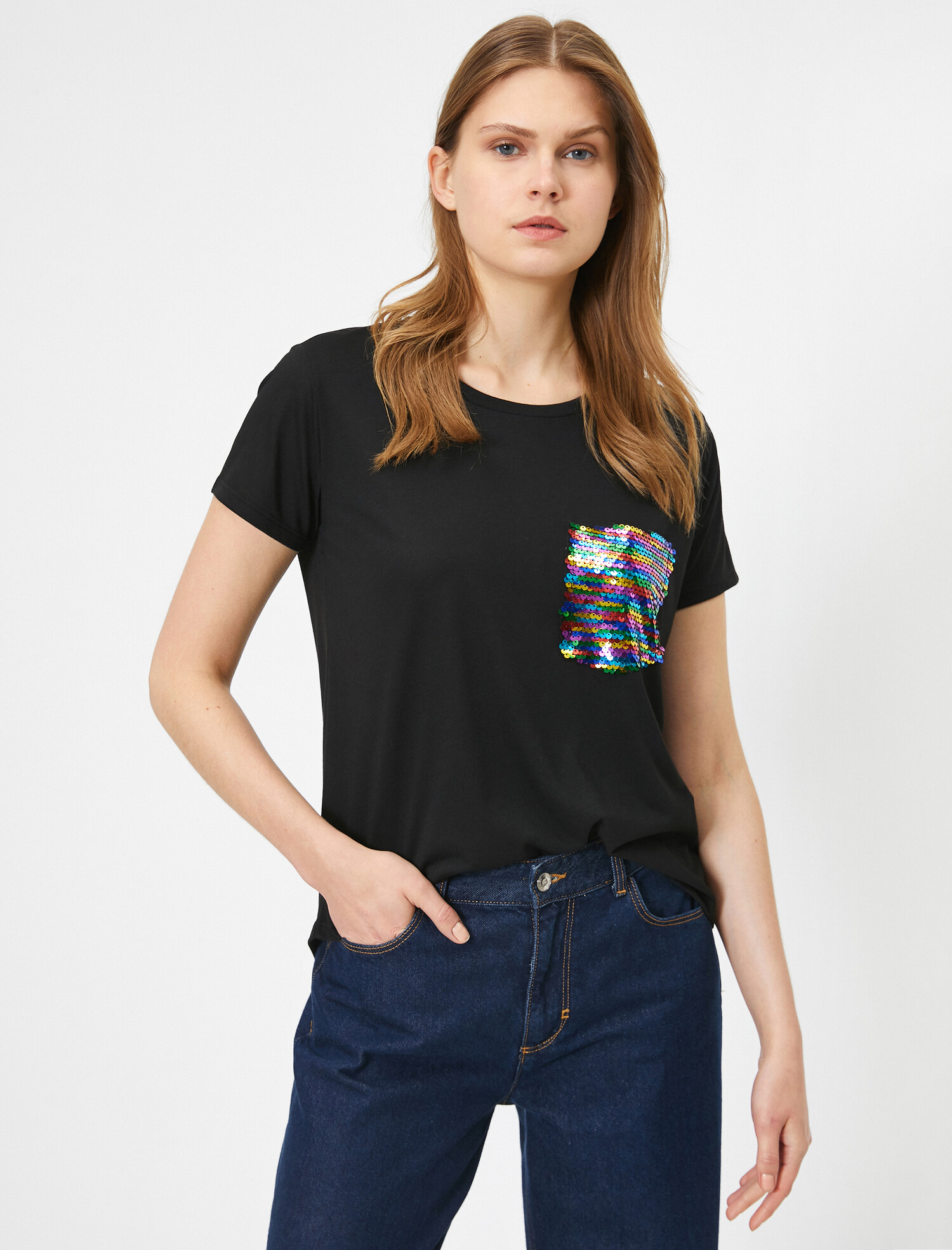 

Футболка Koton 0KAK13496EK-999  Black, Футболка Koton 0KAK13496EK-999 S Black