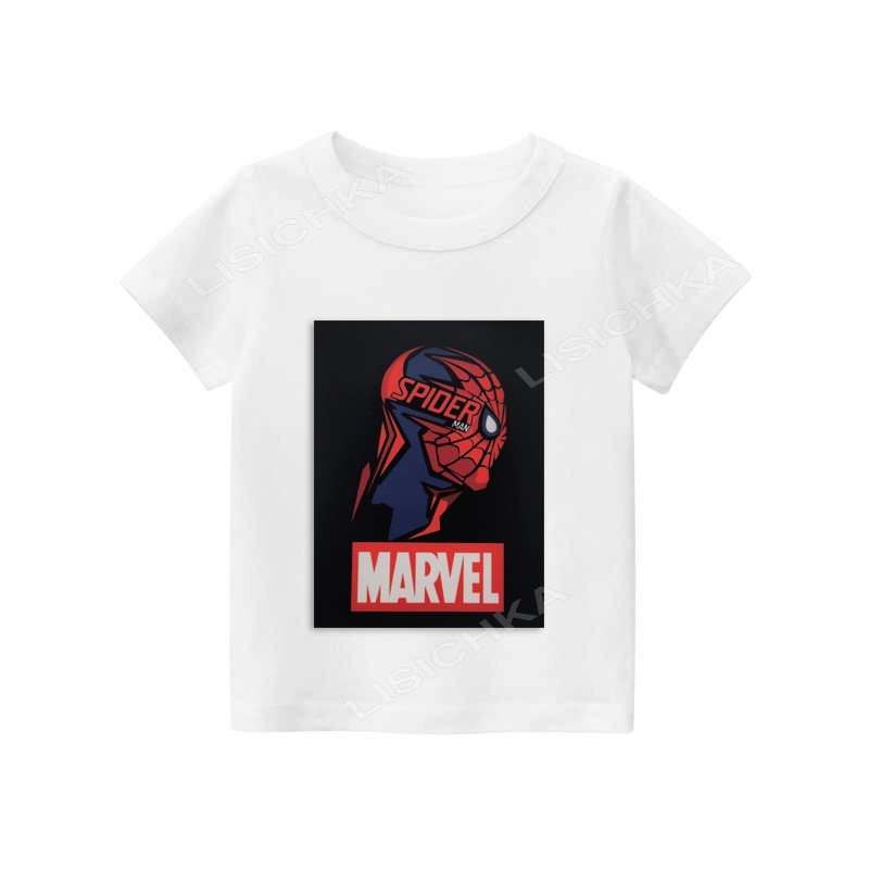 

Футболка Foxstyle, человек паук на черном, Spider man, 134-140см, белая