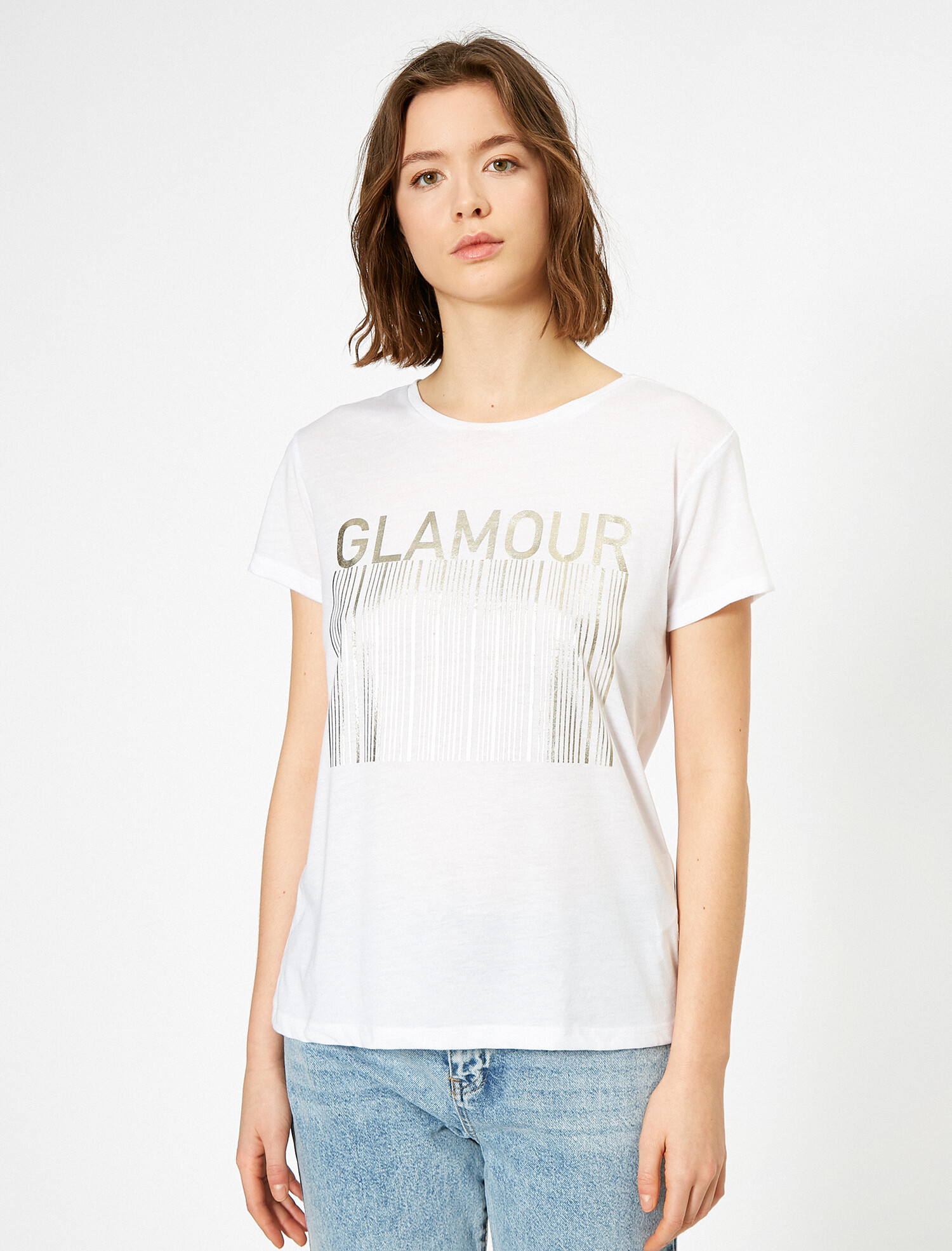 

Футболка Koton 0KAK13920EK-001  Off White, Футболка Koton 0KAK13920EK-001 M Off White