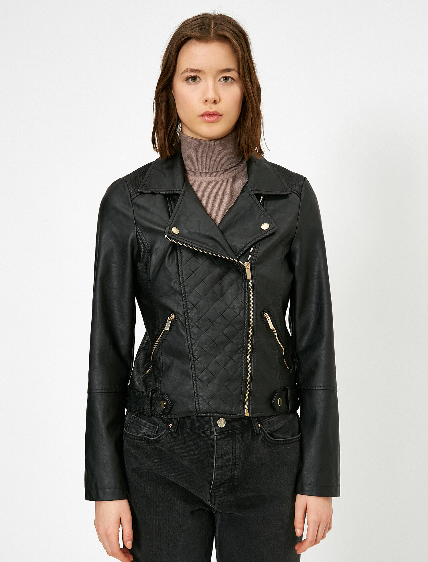 

Куртка из искусственной кожи Koton 0YAK23833OW-999 36 Black