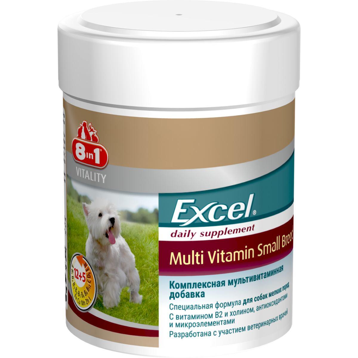 

Витамины 8in1 Excel «Multi Vitamin Small Breed» для собак мелких пород, 70 таблеток