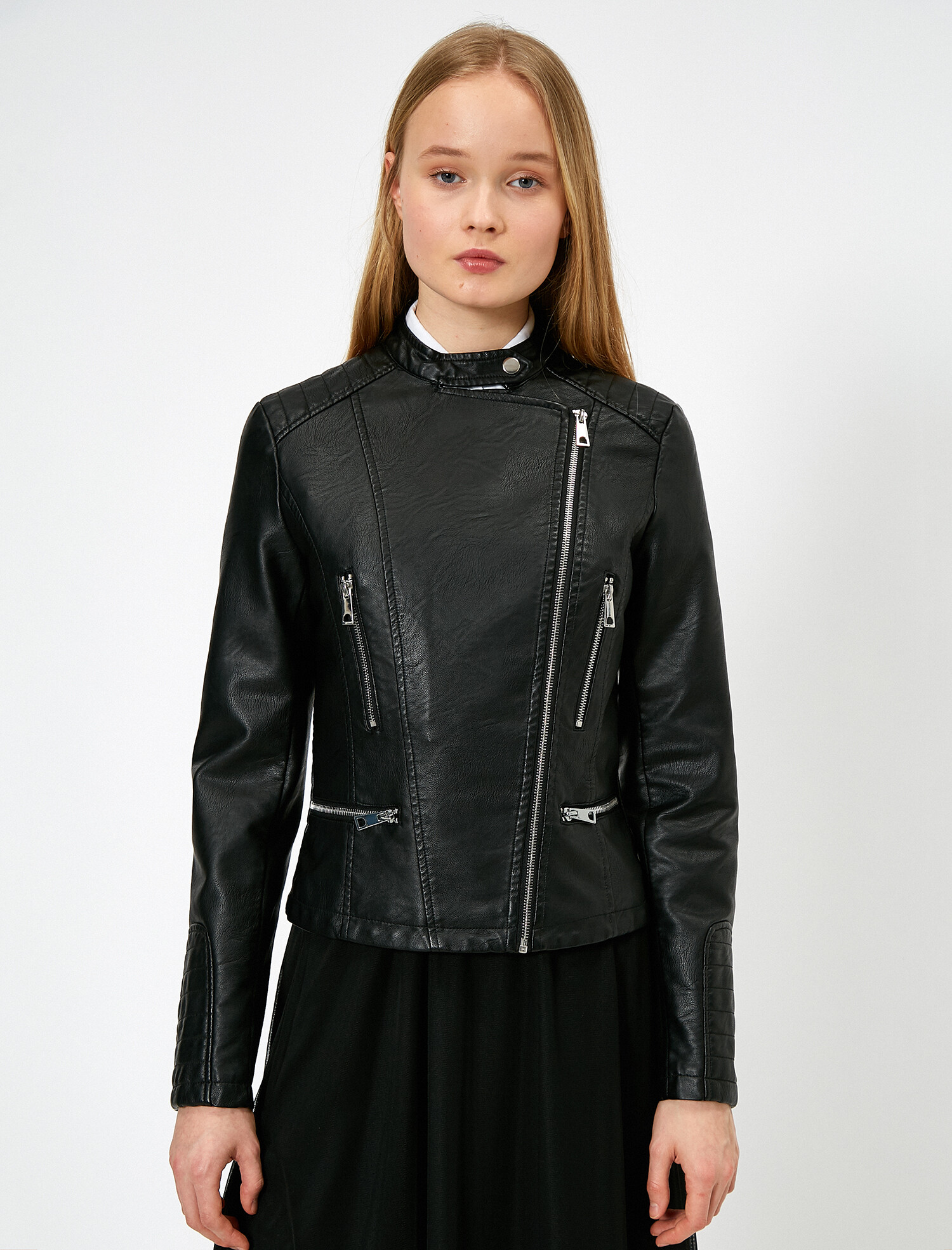 

Куртка из искусственной кожи Koton 0YAL58033OW-999 34 Black