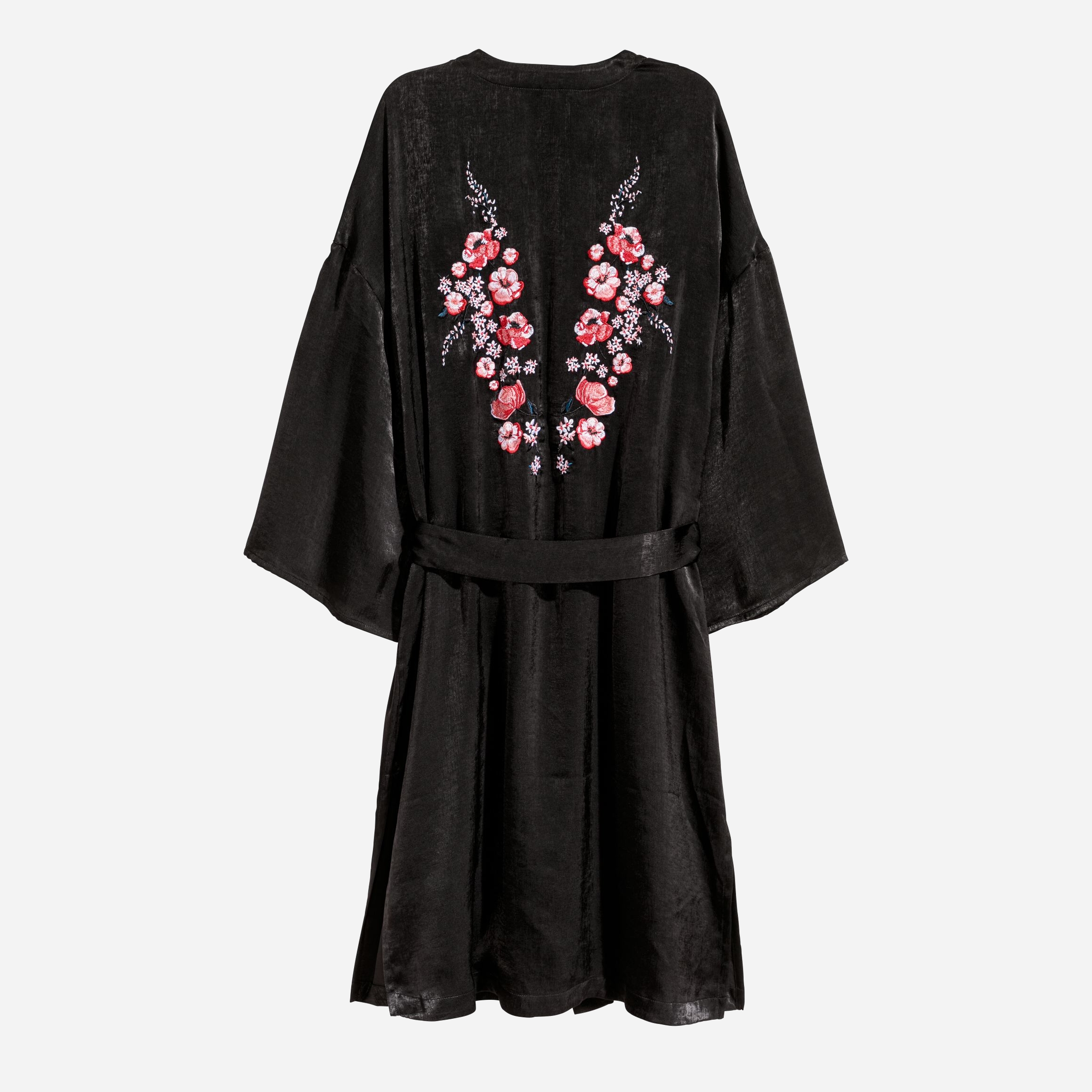 

Халат H&M 0562206_вышивка_01 S Черный