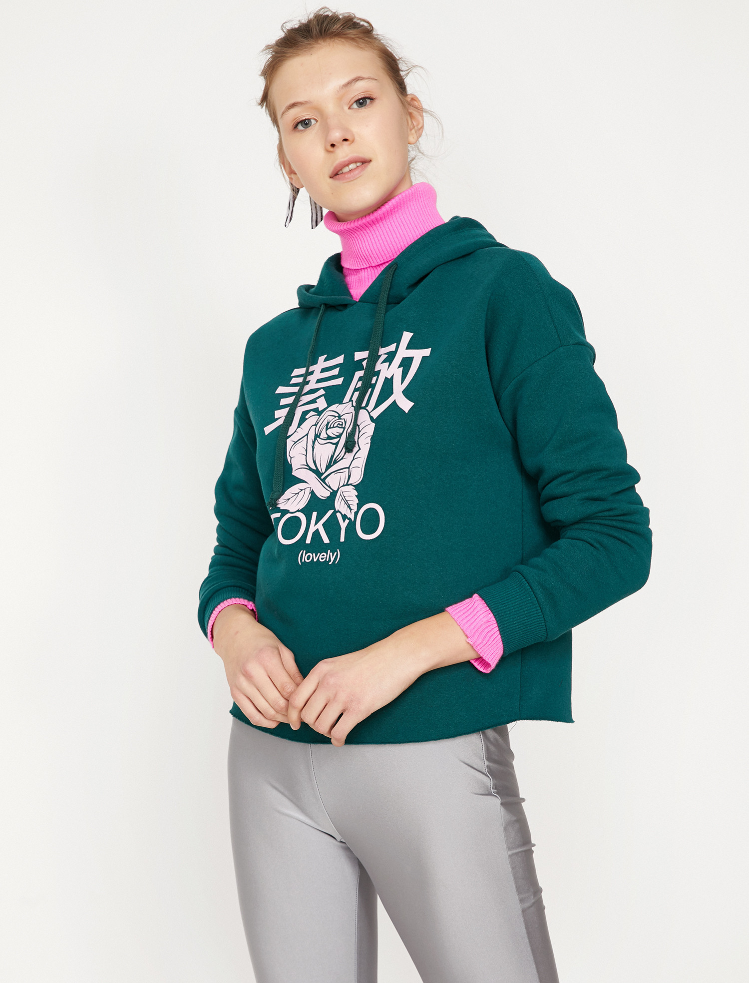 

Худи Koton 9KAL11168JK-796  Green, Худи Koton 9KAL11168JK-796 M Green