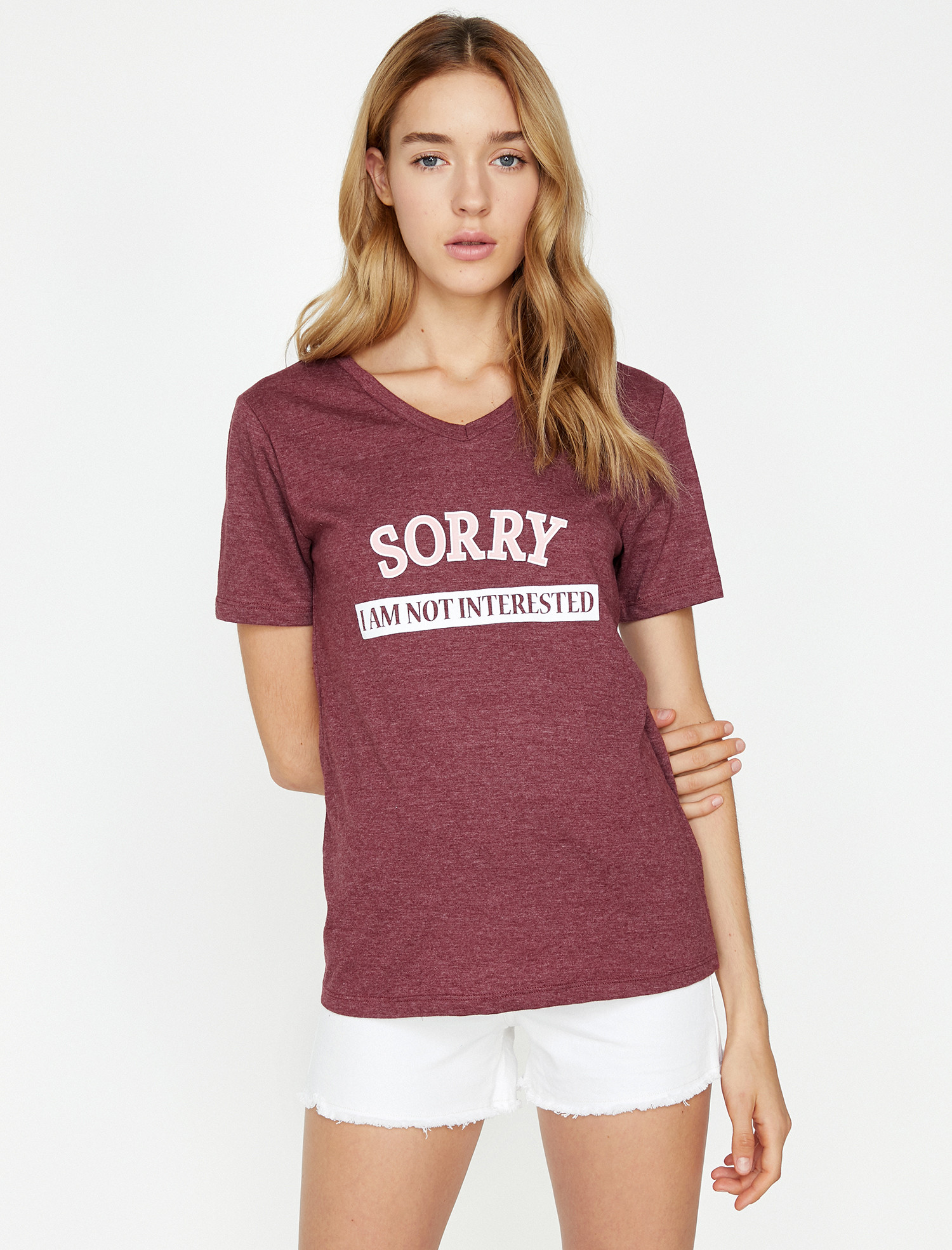 

Футболка Koton 9KAL11327JK-461  Wine, Футболка Koton 9KAL11327JK-461 S Wine
