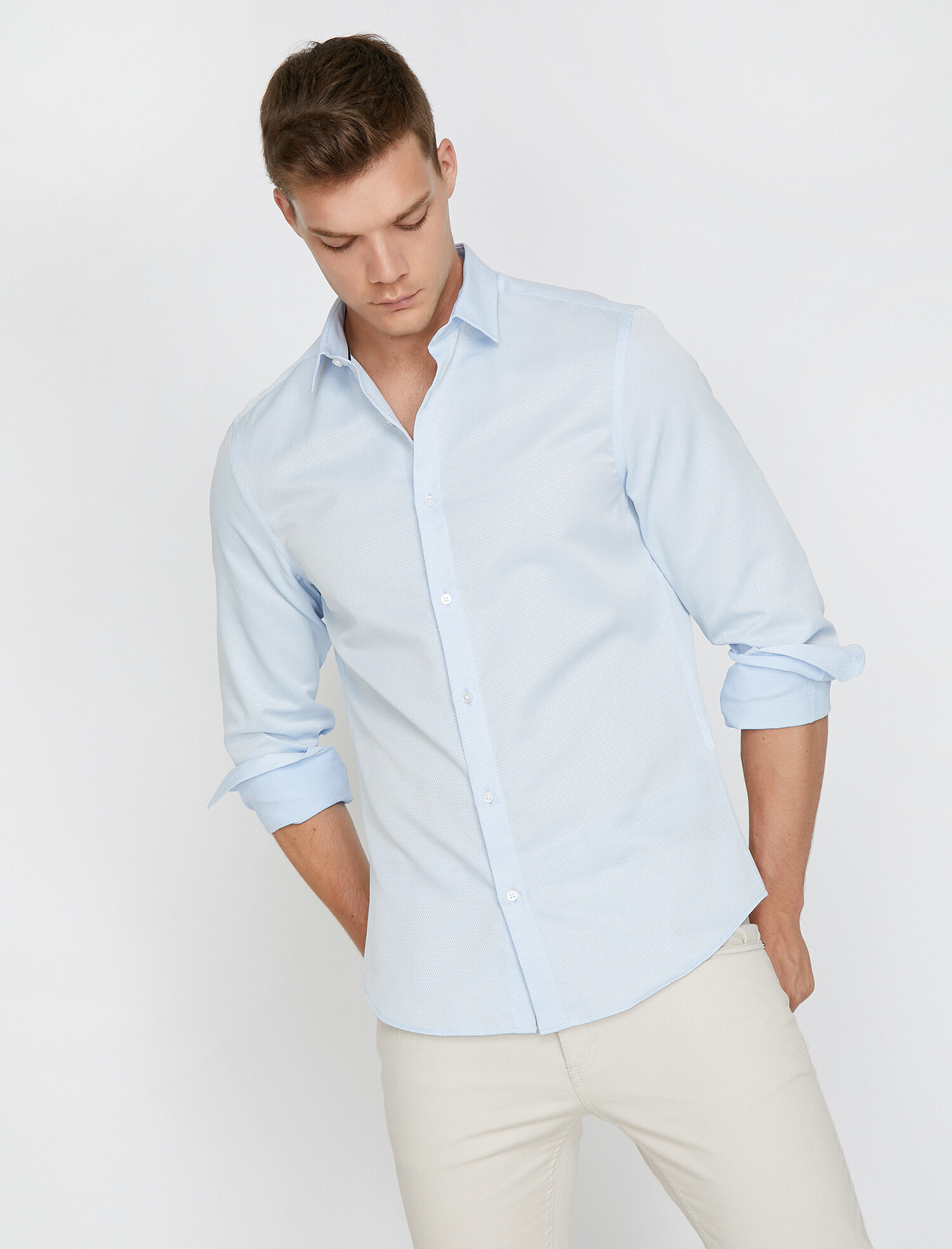 

Рубашка Koton 0KAM69045VW-610 S Lblue