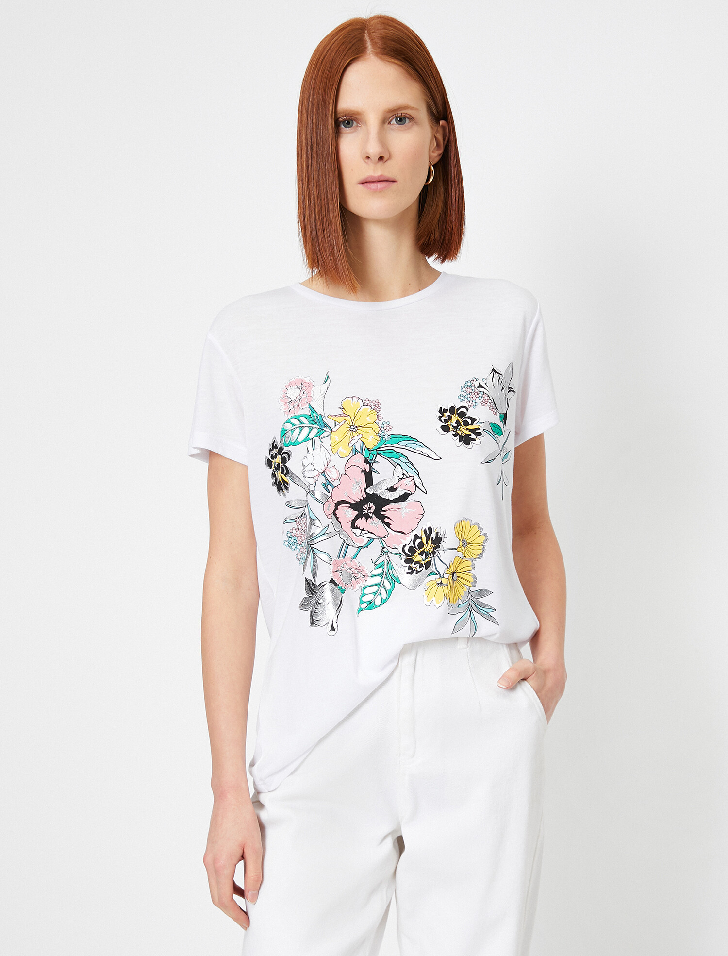 

Футболка Koton 0YAK13262EK-001  Off White, Футболка Koton 0YAK13262EK-001 S Off White
