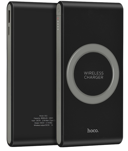 

Беспроводное зарядное устройство Power Bank HOCO Qi B32C 8000 mAh