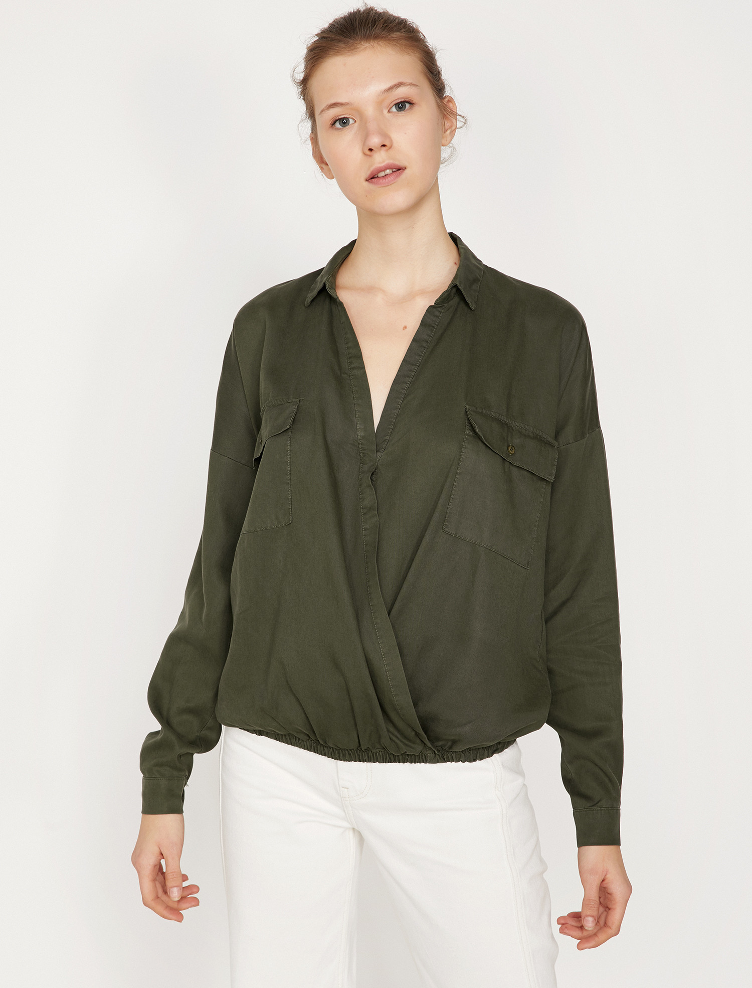 

Блузка Koton 9KAL61345QW-801  Khaki, Блузка Koton 9KAL61345QW-801 38 Khaki