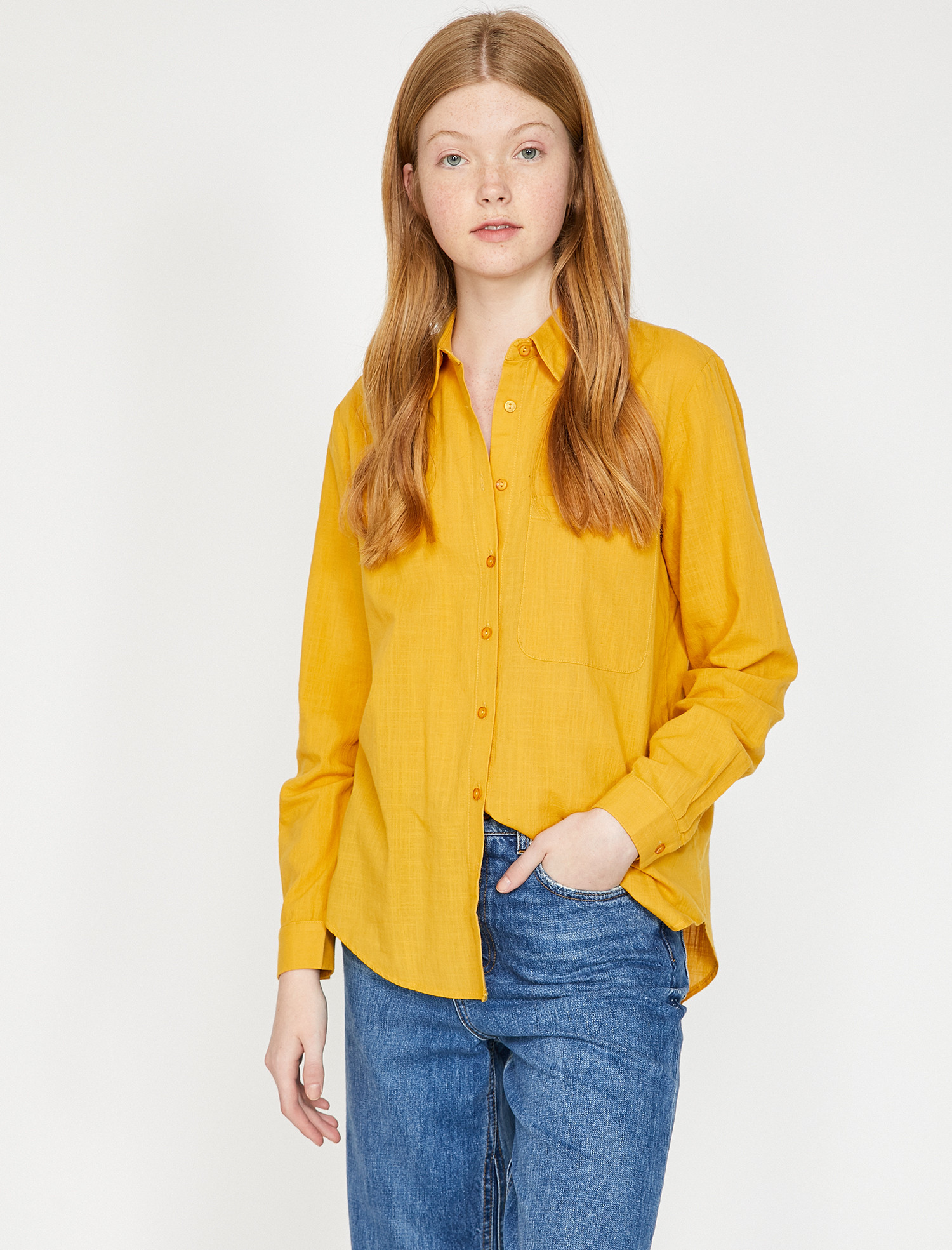 

Рубашка Koton 9KAL61406QW-151 38 Yellow