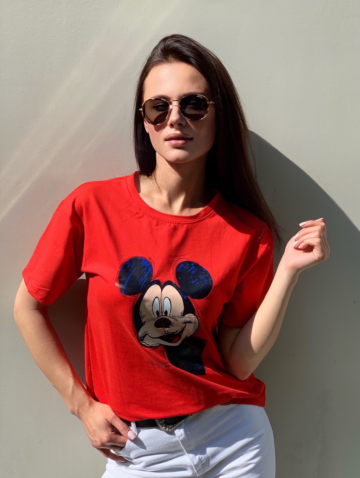 

Женская футболка Cameli Mickey Mouse ZF-15-064 красная S/M