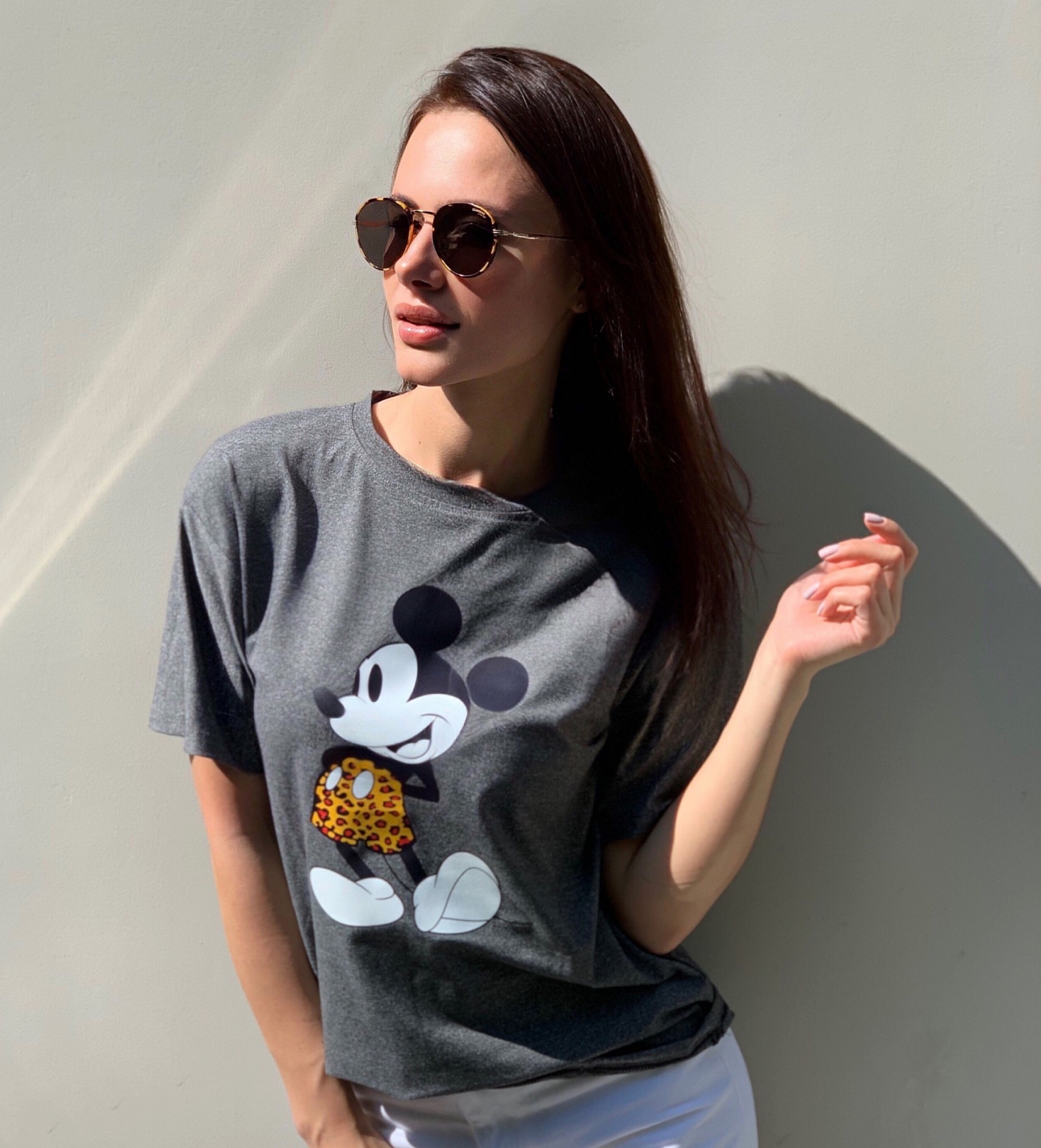 

Женская футболка Cameli Mickey Mouse ZF-15-058 серая S/M