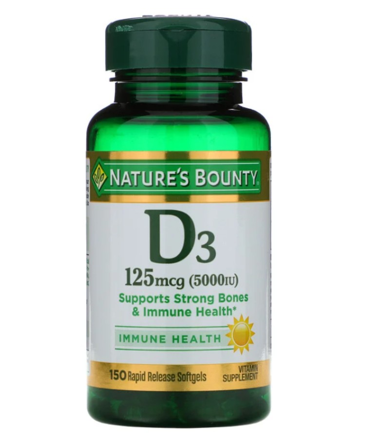 

Витамины Nature's Bounty D3 125 mcg 5000 iu 150 softgels