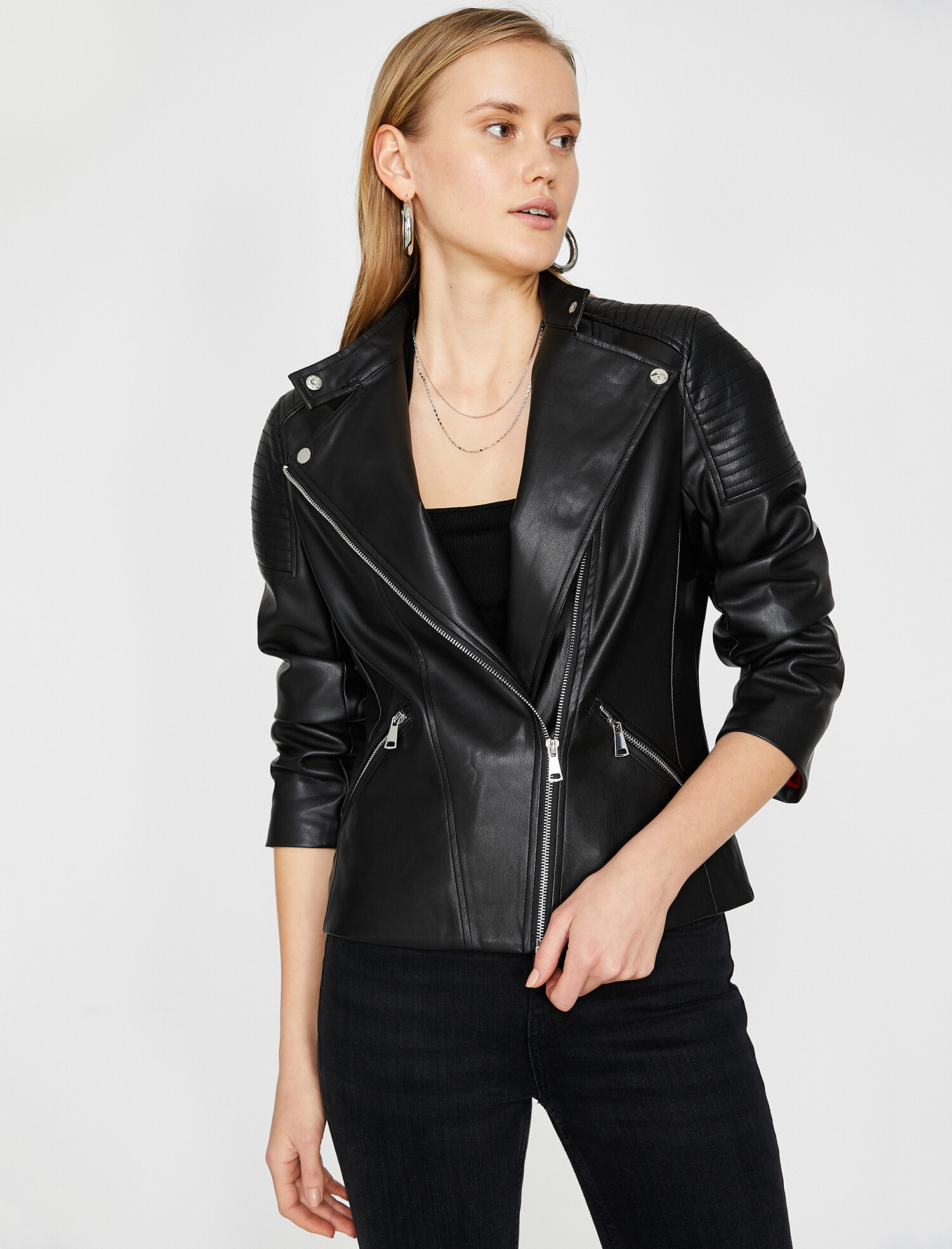 

Куртка из искусственной кожи Koton 9YAK23557EW-999 40 Black