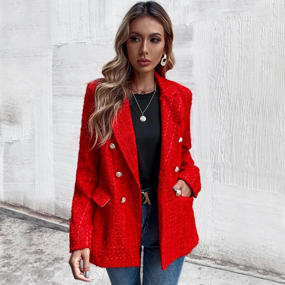 

Блейзер женский двубортный красный Passion Berni Fashion (M) Красный