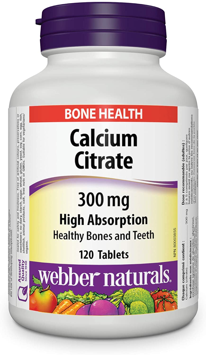 

Витамины Webber Naturals Calcium Citrate 120 таблеток (4384303432)