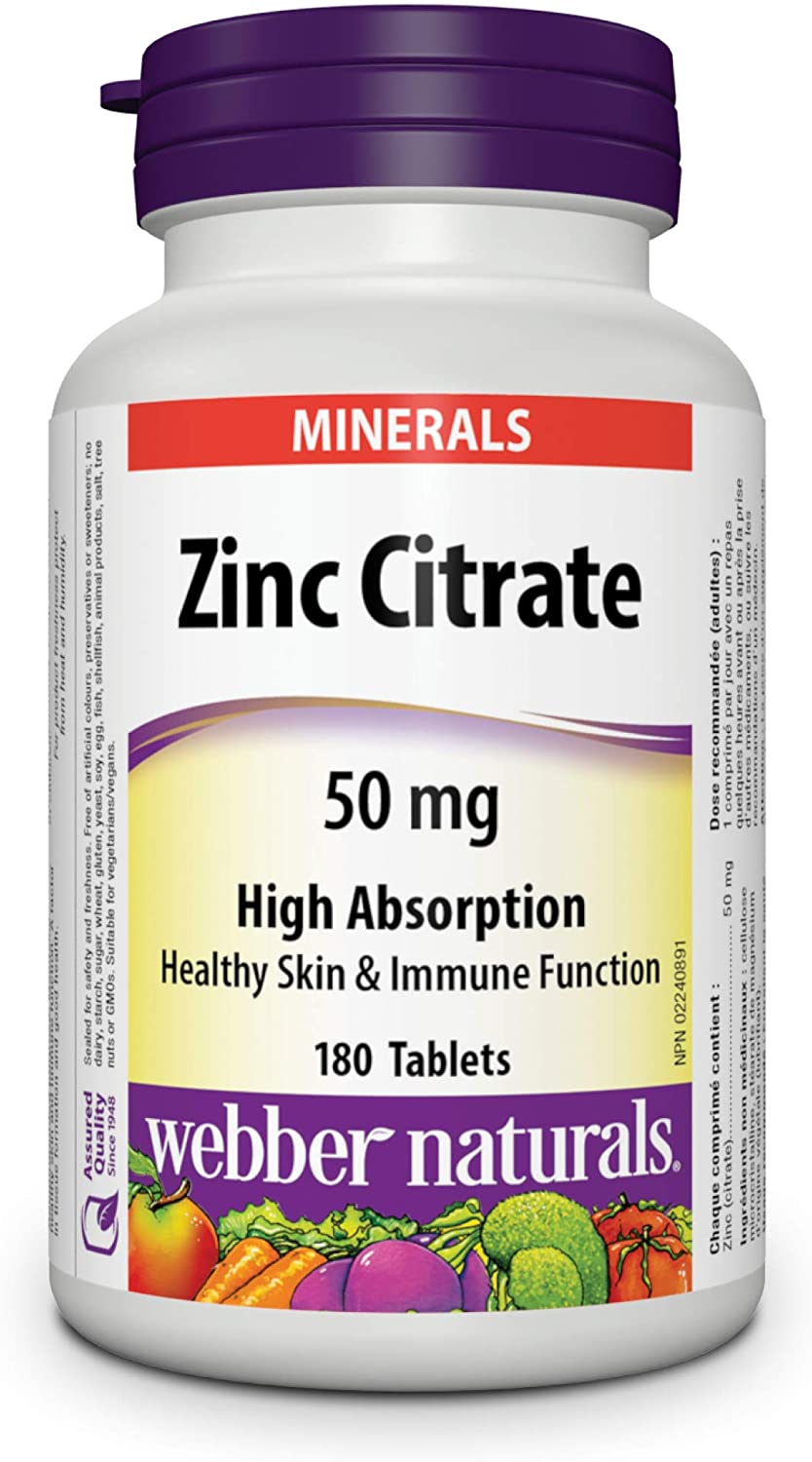 

Витамины Webber Naturals Zinc Citrate 180 таблеток (4384303438)