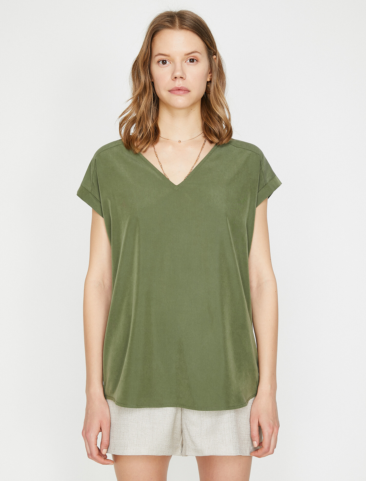 

Блузка Koton 9YAK68494PW-889  Khaki, Блузка Koton 9YAK68494PW-889 36 Khaki