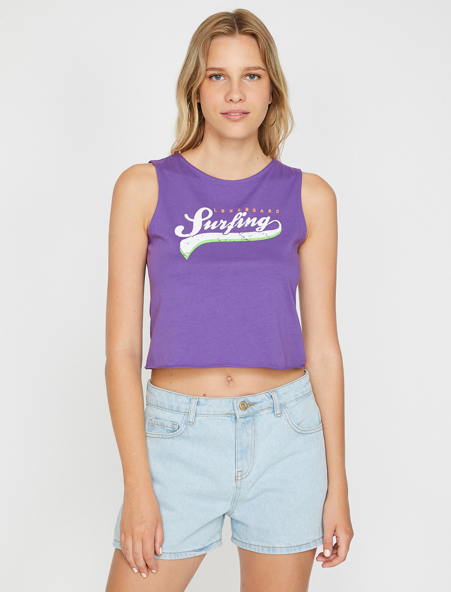 

Топ Koton 9YAL38027IK-348 S Purple