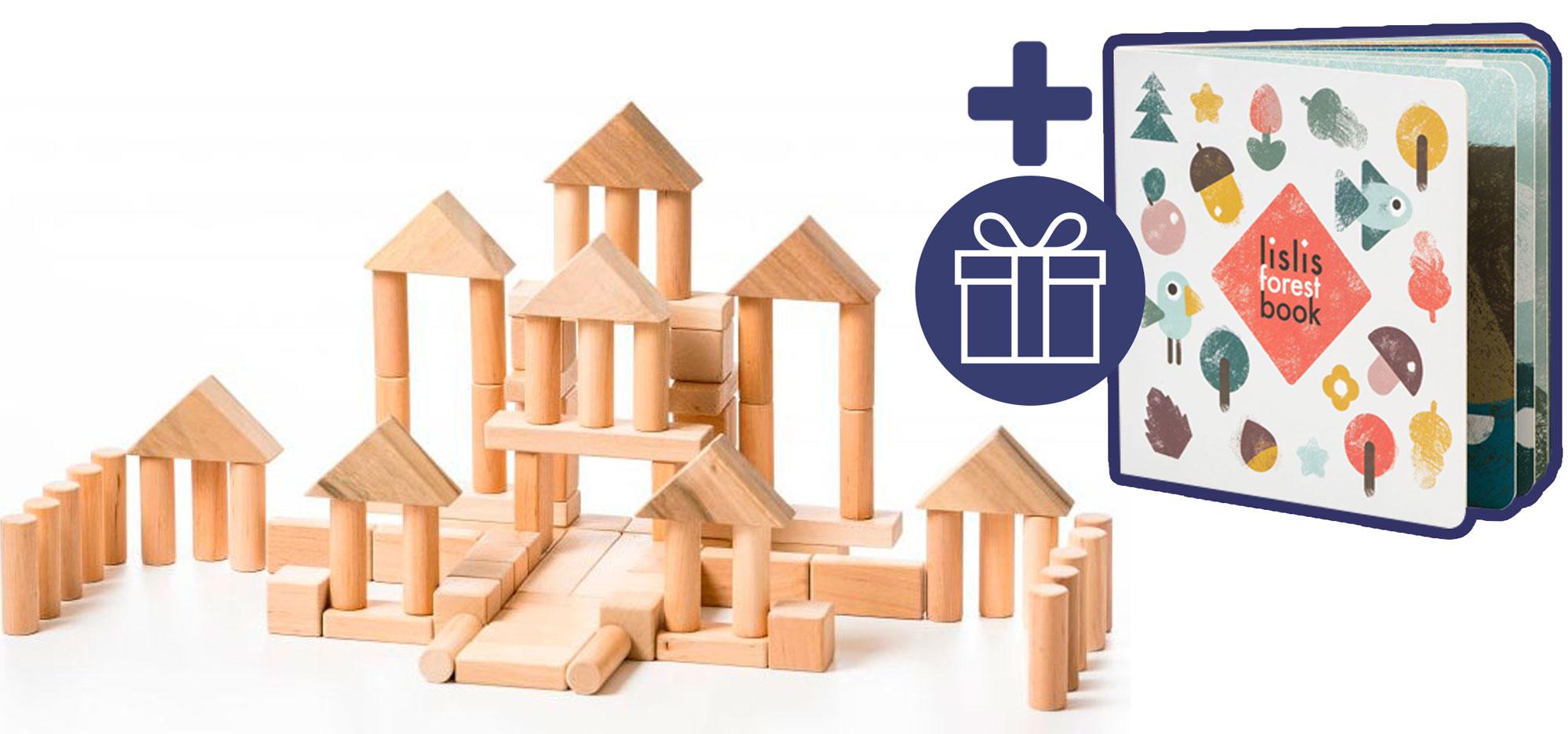 

Деревянный Конструктор Lislis toys Маленький 86 элементов (03 МК 0001)