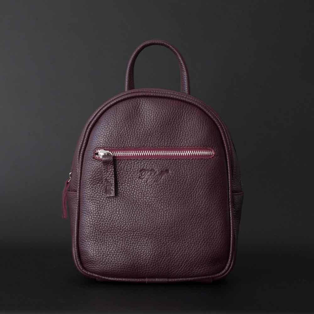 

Рюкзак женский Teploff Теплофф городской, натуральная кожа, марсала, М (backpack_marsala_М)