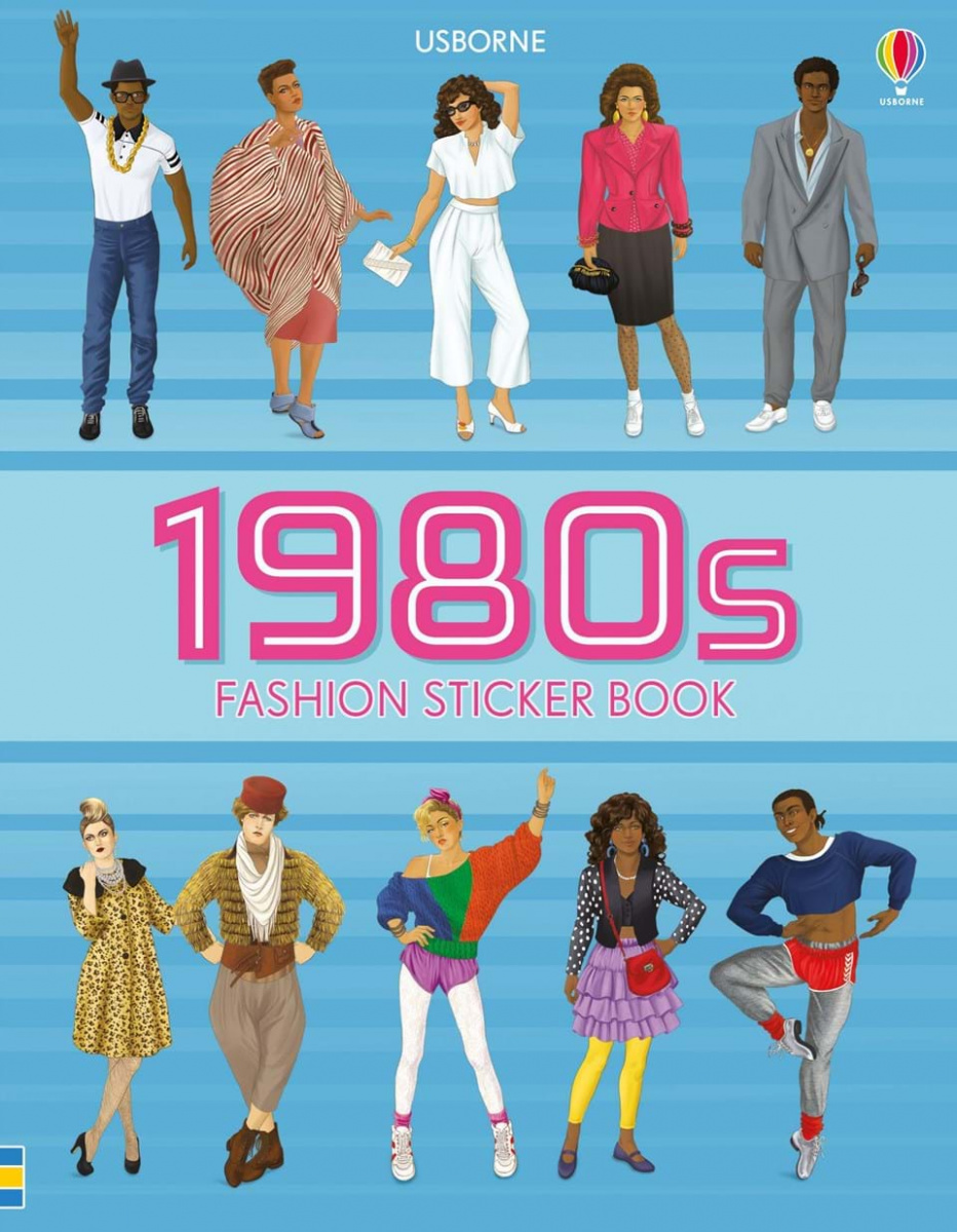 

Книга с наклейками Usborne Усборн Мода 1980-х, англ. язык (9781474936644)