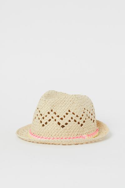

Соломенная шляпа с перфорацией H&M 92/104 (50-51) Светло-бежевый