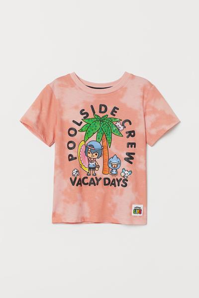 

Футболка с принтом H&M 110/116 (120/60) Светло-оранжевый/Toca Boca