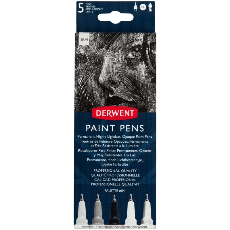 

Ручки цветные Derwent PAINT Pen PALETTE №4 набор 5шт (5028252594875)