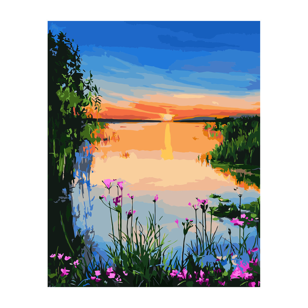 

Картина по номерам Закат у реки, 40*50 см, ST