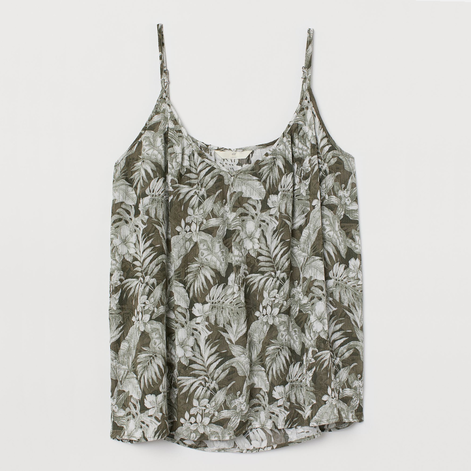 

Топ H&M 0887770005 XS (160/80А) Зеленый хаки/листья