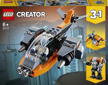 

Конструктор "Кибердрон 3 в 1", 113 деталей, 31111 - LEGO Creator (20-970512)