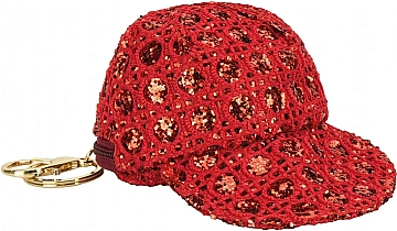 

Брелок-кошелек с пайетками "Кепка", красный - Cool For School (20-1005575)