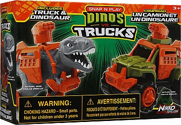 

Игровой набор "Машинка и динозавр T-Rex", grey - Road Rippers (20-972355)