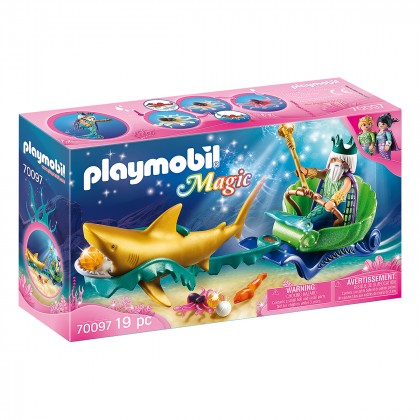 

Игровой набор Playmobil Нептун в повозке с акулами 19 эл (17-6336489)