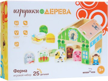

Деревянный конструктор "Ферма" - Мир деревянных игрушек (20-462073)