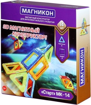 

3D магнитный конструктор, 14 деталей - Магникон MK-14 (20-531171)