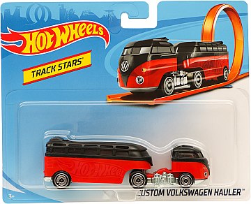 

Грузовик-трейлер, Custom Volkswagen Hauler, черно-красный - Hot Wheels Mattel (20-862769)
