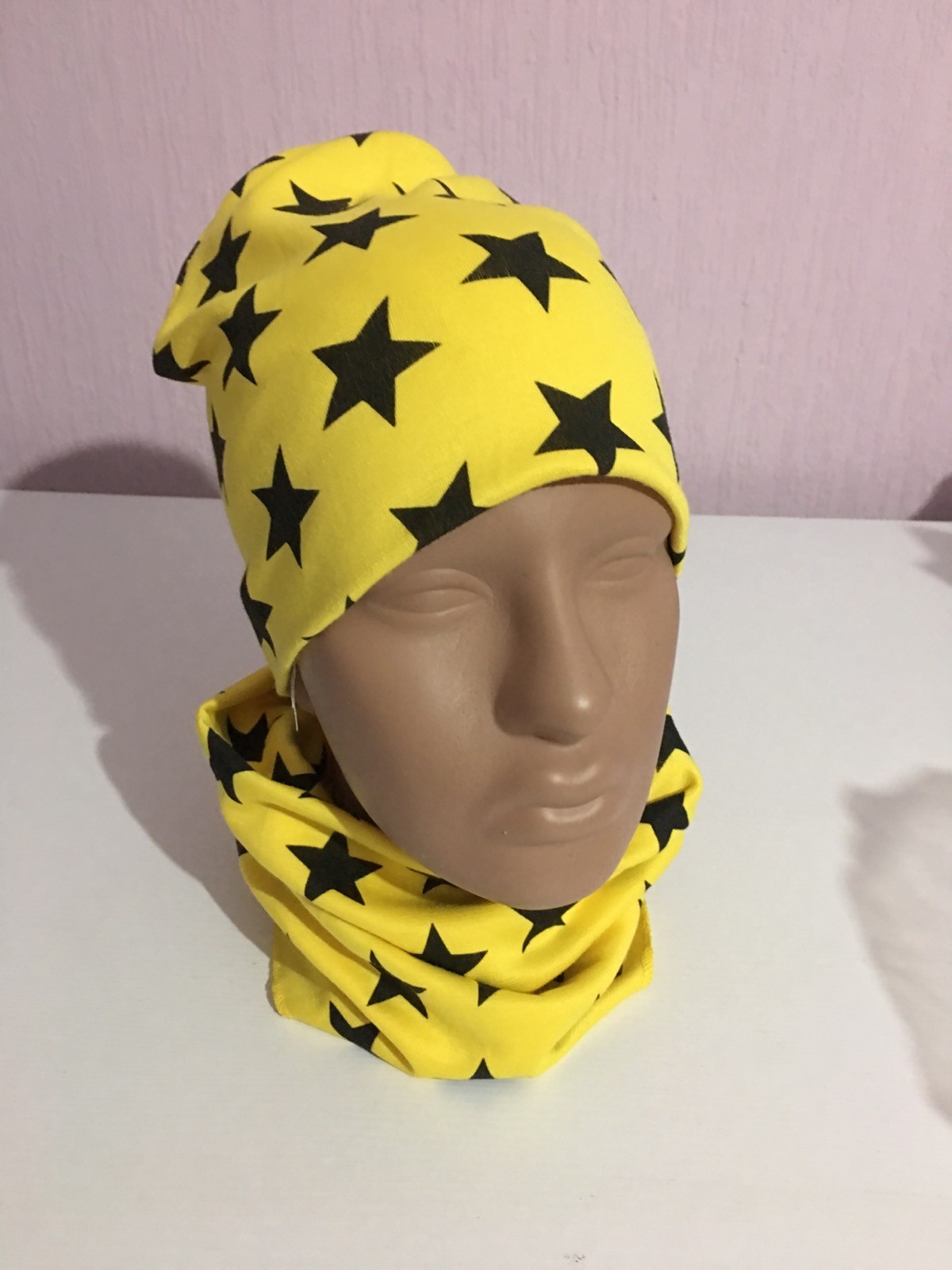 

Комплект (шапка + хомут) двойная 50-55 см Star 396 Желтый