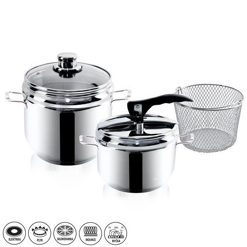 

Скороварки Orion PROFI DUO Комплект 3,5 + 5 л с корзиной