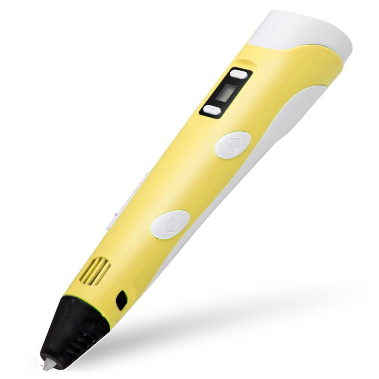 

3D-ручка для рисования пластиком c LCD дисплеем 3D Pen 2 Желтая (tc-314)