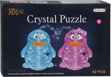 

3D пазлы "Пингвин", 62 элемента, голубой - Crystal Puzzle (20-85729)